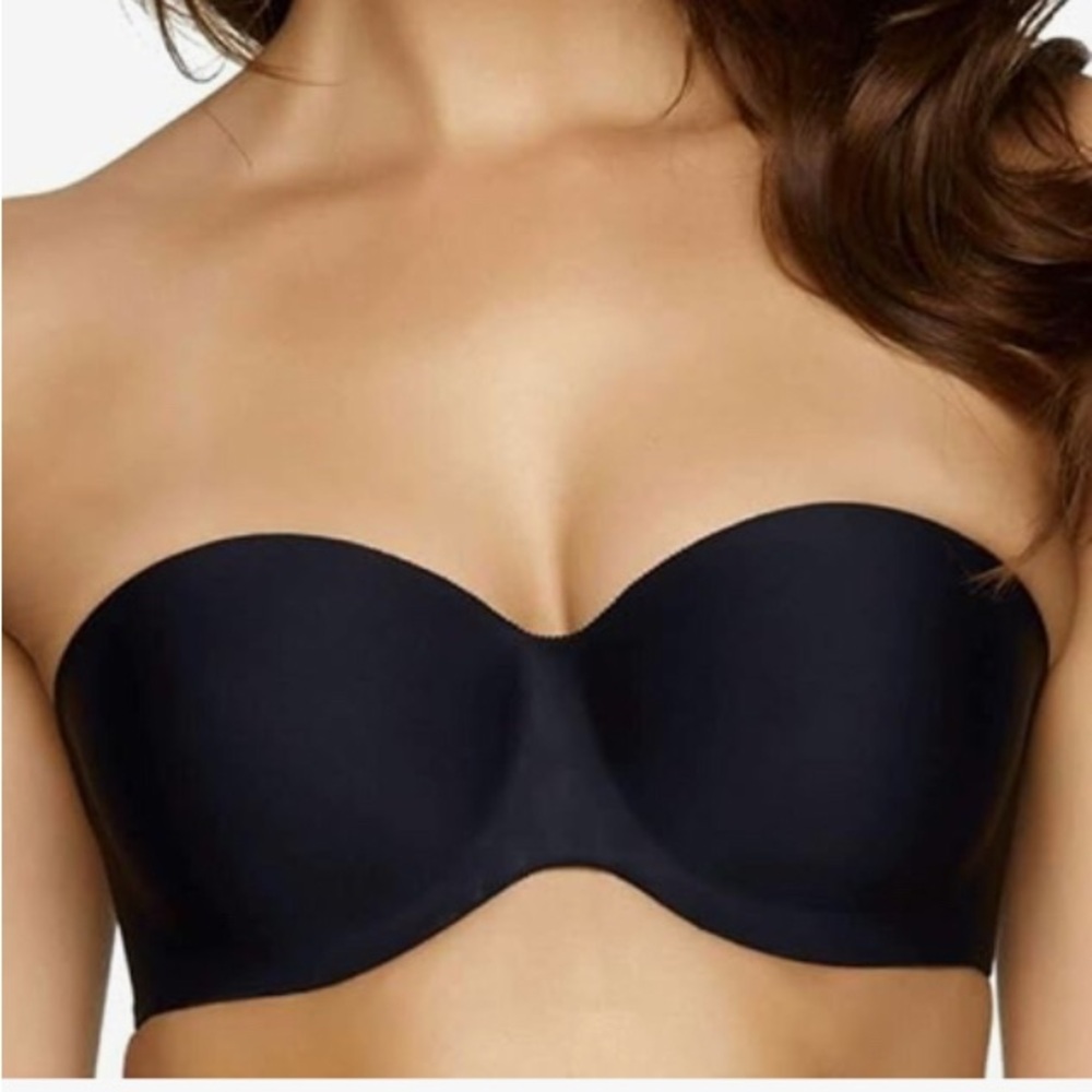 Felina Black Strapless Bra 38C Label Free